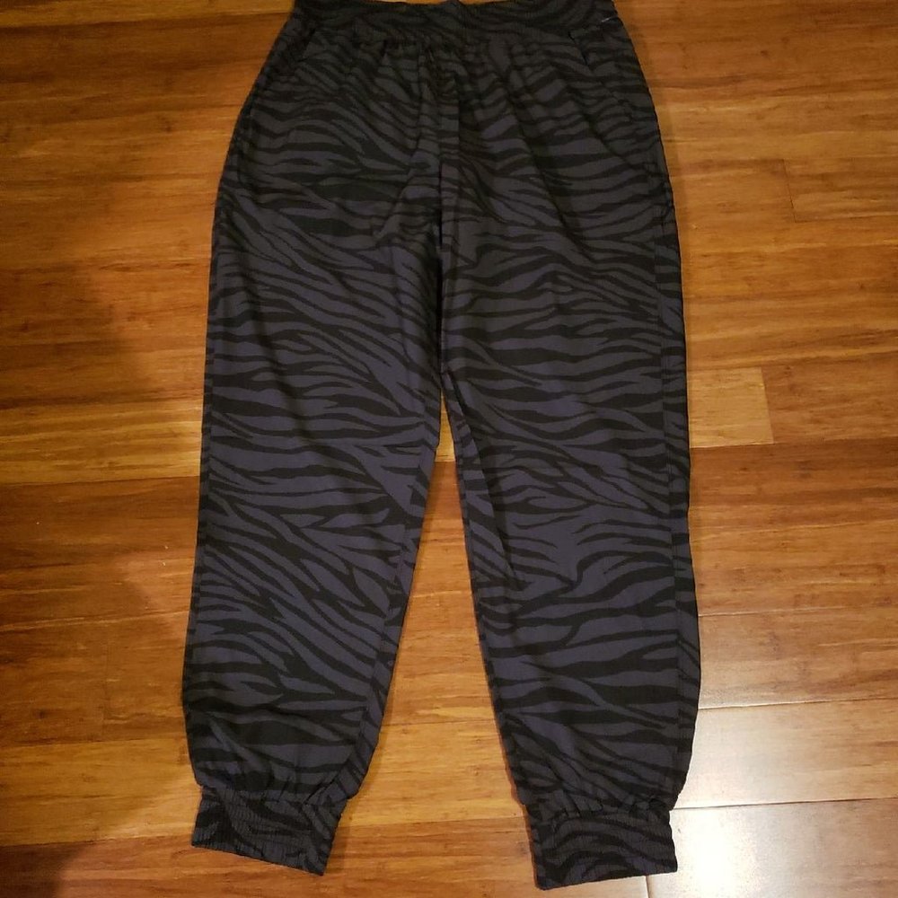Zebra print tapered jogger pants - Large T…